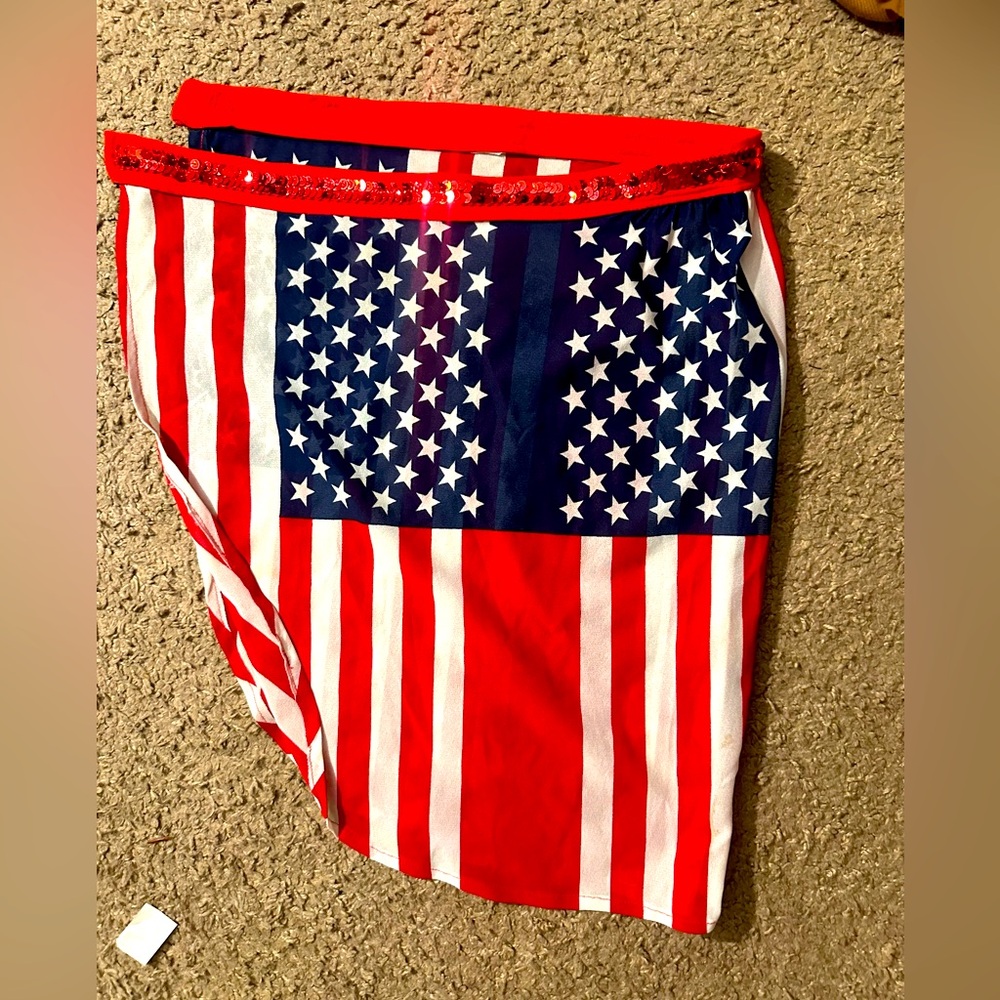American flag hip scarf